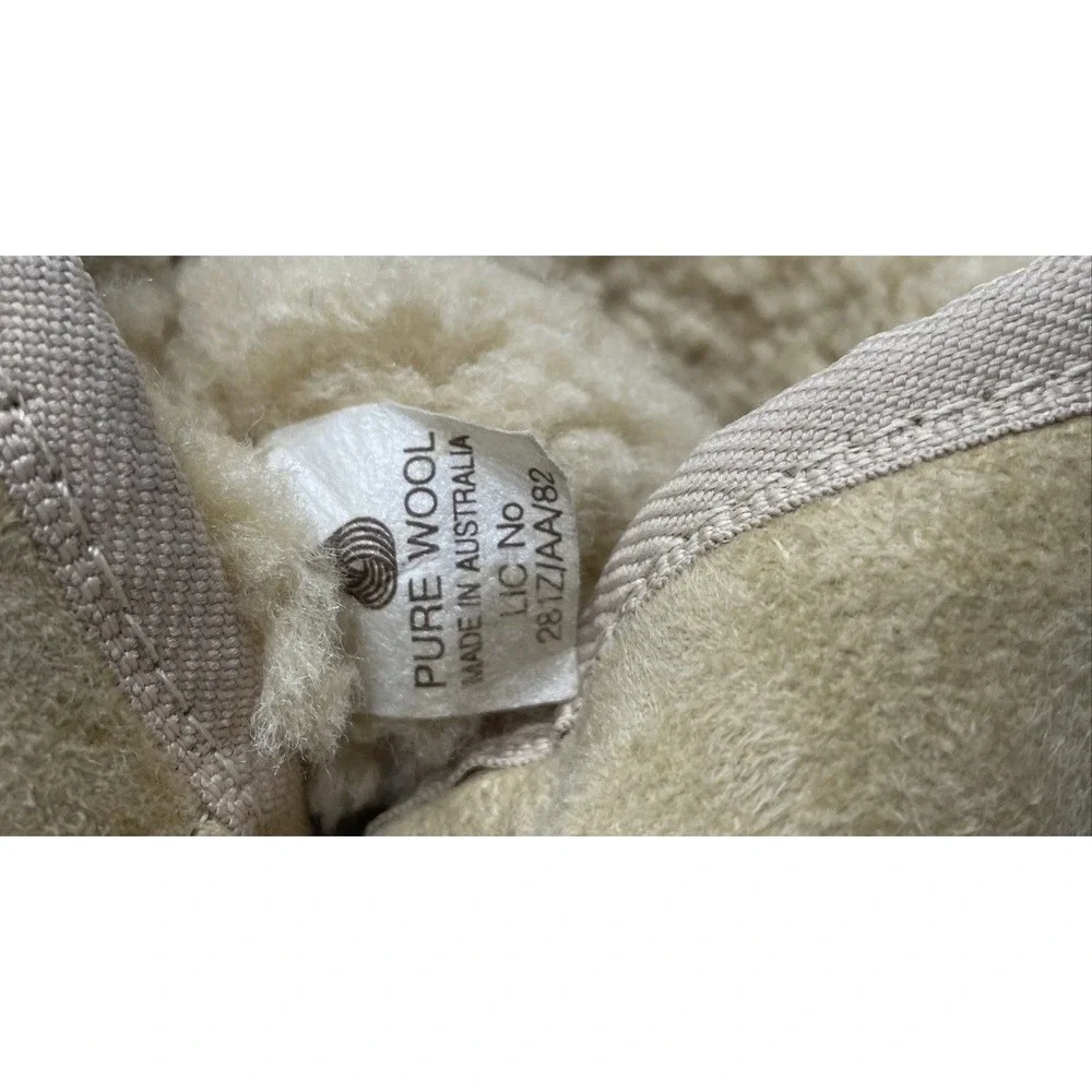 UGG‎ 🚨Australia 🤎Classic❄️ Y2k Tasman Lined Pure Wool Boots Beige Tan Suede 7